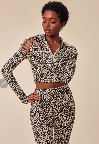 Leopard print tracksuit - print,