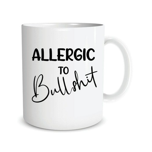 Allergic bullshit mug - to,