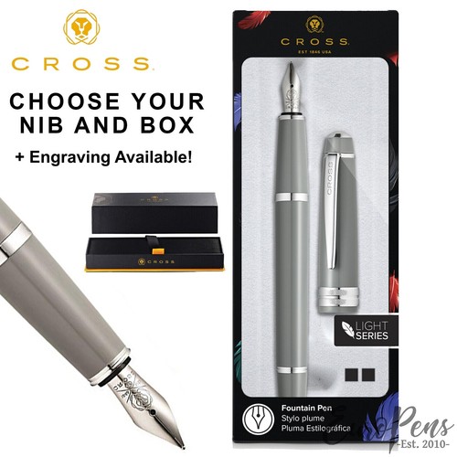 Cross fountain pen grey - fountain, bailey
