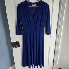 Beautiful Fit Flare Dress Ronni Nicole Royal Blue A Line Crossover Size 10