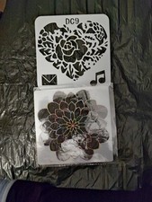 Set of 2 Marla Pattern Stencils for Art Craft Work Reusable Great For Clothes