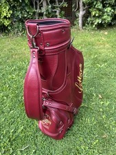 Adult Golf Bag John Letters Burgundy Vinyl Fair Condition