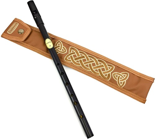 Black tin whistle key d - whistle,