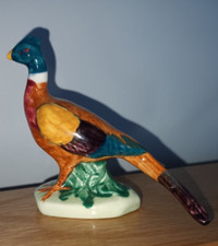 Vintage BESWICK PHEASANT early curved tail small size figure + original label