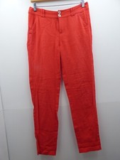 Ladies Peacocks red linen blend pants size 10