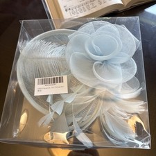 Fascinator Light Blue Feather