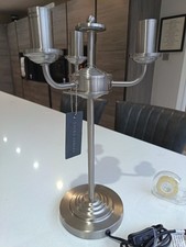 Laura Ashley Three Arm Table Lamp In brushed Stainless Steel