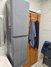 Regis Forma Grey Gloss Wall Hung Tall Bathroom Cabinet - 1400 x 400mm