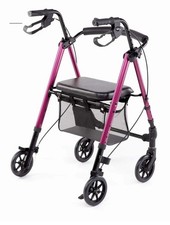 CareCo Rollator Walker Aid Mobility Scooter with Seat and Basket