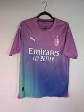 AC Milan 2023/24 Third Shirt PUMA Pink Blue Gradient Jersey Emirates Wefox UK M