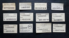 Railway -  Luggage Labels - UK Stations Collection - GNR - LNER