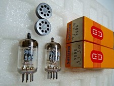 Matched Pair 5654 Philips by Mullard Mitcham M8100 EF95 6AK5 NOS Valve  O17B