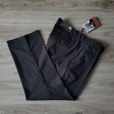 NWT Dunlop Golf men's Size W36S L28 Chino Pants Pinstripe Stretch Black Gray