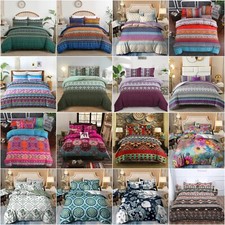 Soft indian boho striped duvet - striped,
