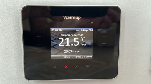 Warmup 3ie thermostat screen - warmup,