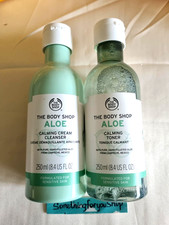 The Body Shop ALOE VERA Calming Cleanser & Calming Toner 250ml each