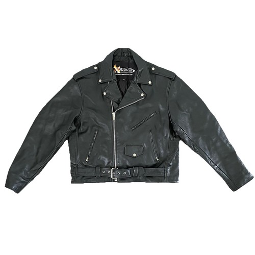 Black leather motorcycle - black,