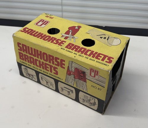 Vintage saw horse brackets - saw,