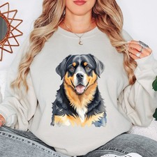 Rottweiler Dog Portrait Womens Sweatshirt Animal Lover Ladies Jumper