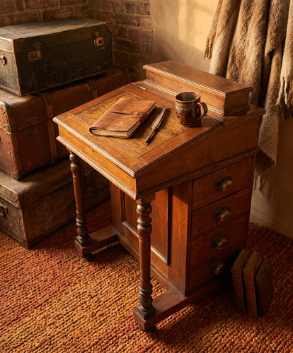 Davenport desk with - davenport,