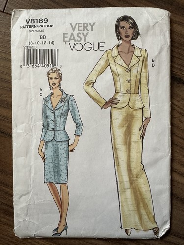 Vogue v8189 2006 elegant skirt - v8189,