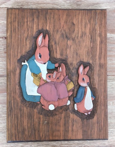 Vintage engraved wood plaque - engraved,