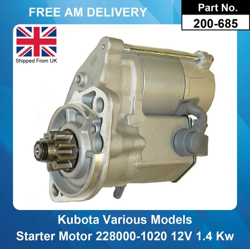 Starter for kubota mini loader - for,