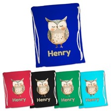 Personalised Cute Owl Gym Bag