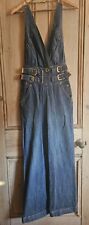 Apple Bottoms Jeans Denim Backless Jumpsuit Size 6/8