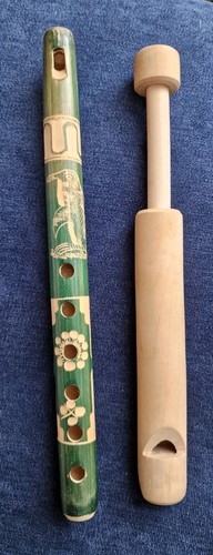 Hand carved andean - carved, bamboo