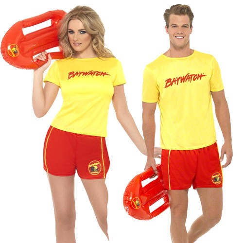 Baywatch beach fancy dress - baywatch, 80s