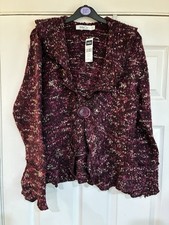 Ladies Plum Knitwear Cardigan