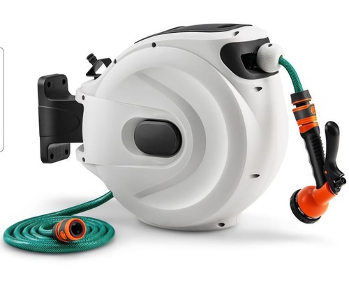 Wall mounted hose reel - mounted,