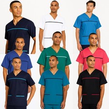 Nurses Scrub Top Tunic V-Neck