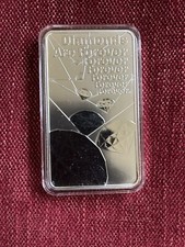 2022 James Bond 007 Diamonds Are Forever British Royal Mint 10 Oz Silver Bar