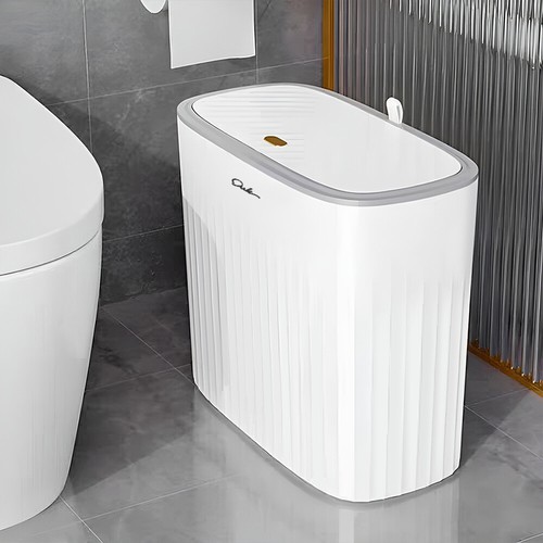 Slim gap bin with - gap, push-button