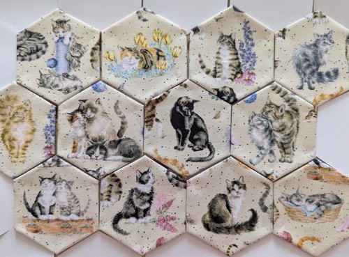 12x wrendale fabric hexagons - 12x,