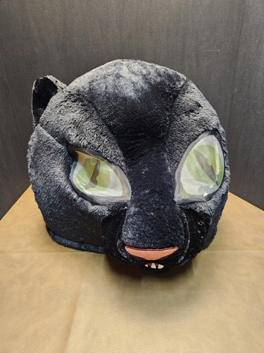 Giant black cat panther - giant, head