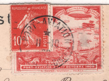 FRANCE Postcard PORT-AVIATION Bleriot Germany Berlin 1908{samwells-covers}XF249