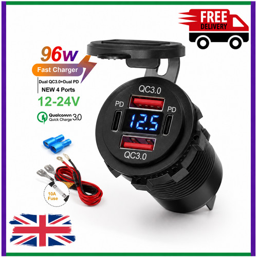 12v usb socket charger camper - charger,