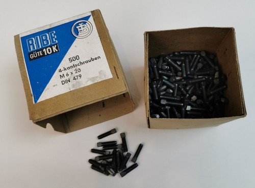 100 square bolts m6x20 din - bolts,
