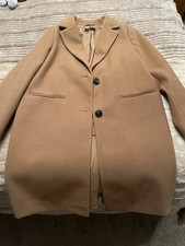 Camel Wool Look Coat Size 14 RRP £99 