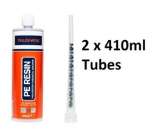 2 x 410ml ANCHOR BOND CHEMICAL STUDDING POLYESTER RESIN ANCHORING SYSTEM
