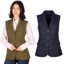 Ladies Tweed Waistcoat Womens