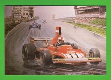 MA Arts F1 Postcard - APC10. "Clay" Regazzoni Ferrari - Winning German GP 1975