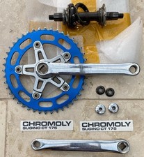 80s Old School Bmx Sugino CT 175 3pc Crank Set 44t Chainring - Haro master 