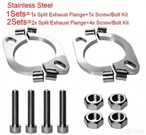 Stainless steel exhaust flange - stainless,