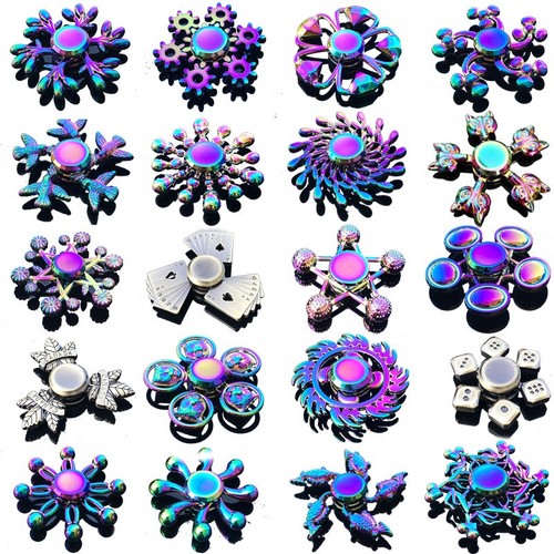 Rainbow metal fidget spinner - metal,