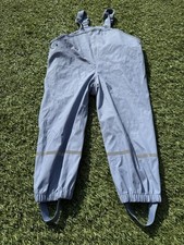 lupilu Kids light blue waterproof trousers age 2-4 years salopettes 