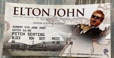 Elton John Ticket Stub Bolton 2005
